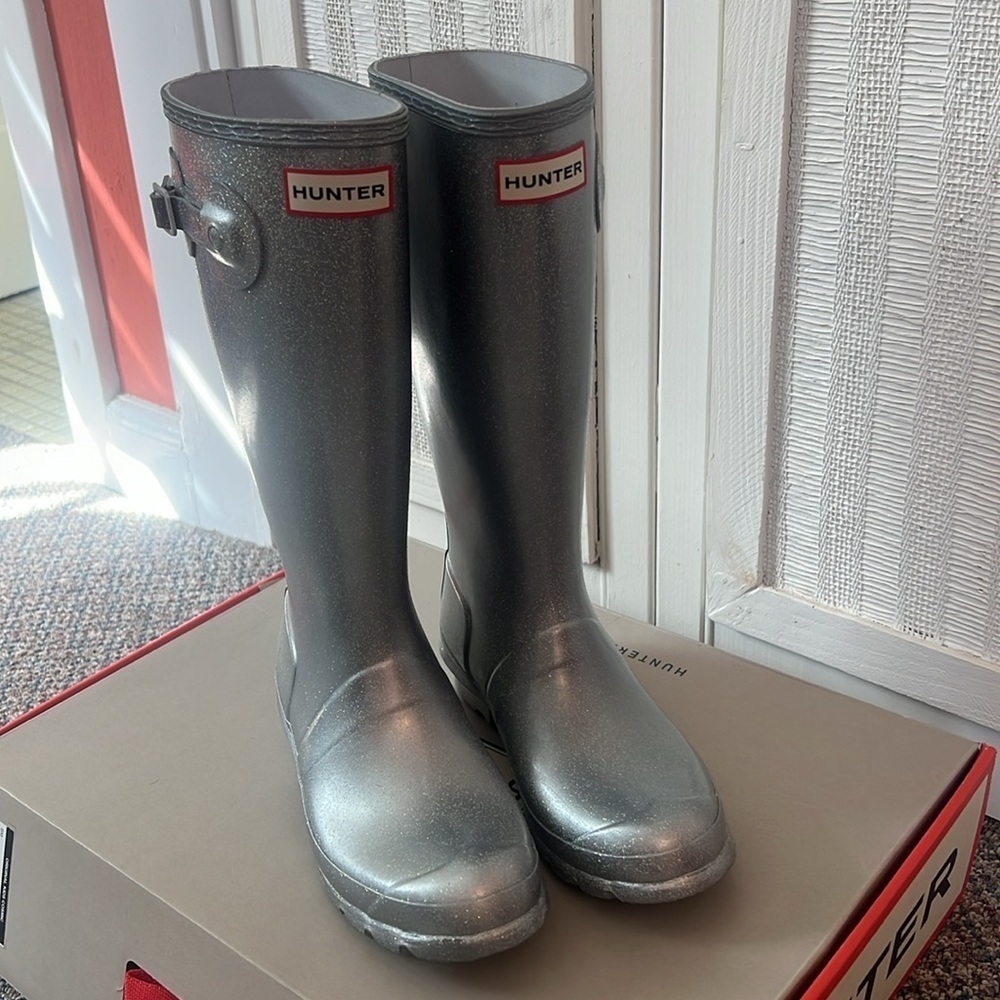 Hunter Original Tall Cosmic Rain Boots size 5 - Picture 5 of 11